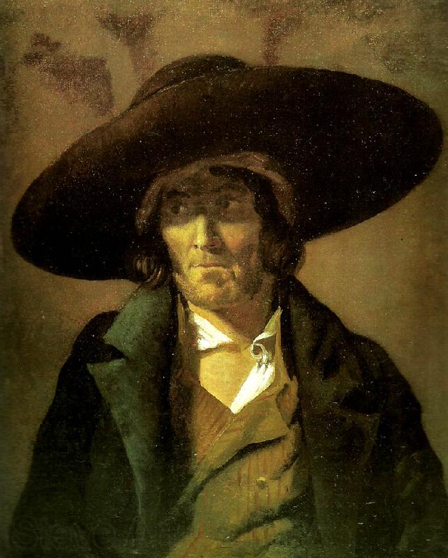 Theodore   Gericault portrait d' homme dit le vendeeen Spain oil painting art